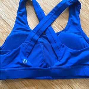 lululemon athletica Stash N’ Run Women's Blue Cross-Back Sports Bra